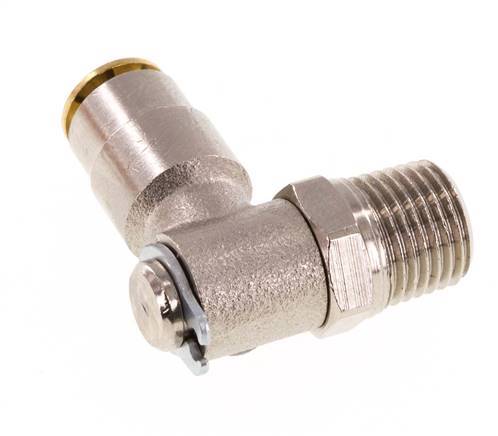 4mm x M 10 x 1 (cónico) Codo de 90deg Racor con rosca macho Latón NBR GiratorioAlta presión