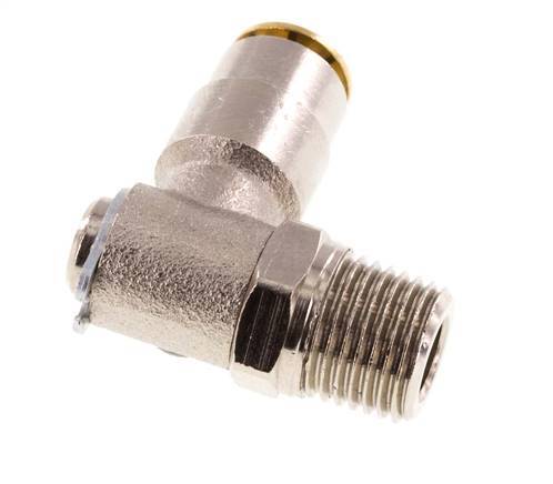 4mm x M 10 x 1 (cónico) Codo de 90deg Racor con rosca macho Latón NBR GiratorioAlta presión