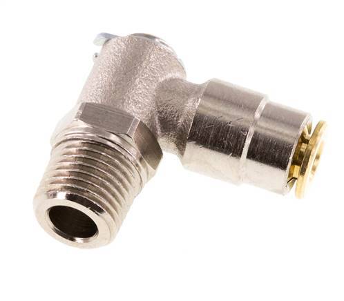 4mm x M 10 x 1 (cónico) Codo de 90deg Racor con rosca macho Latón NBR GiratorioAlta presión