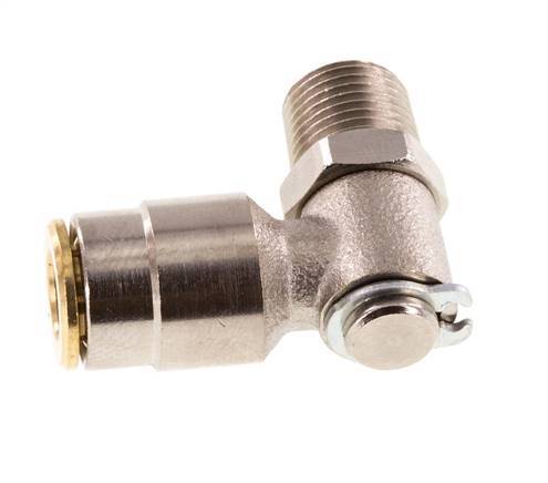 Racor de 6mm x R1/8'' 90deg con rosca macho Latón NBR Giratorio