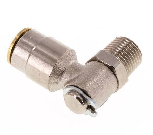 Racor de 6mm x R1/8'' 90deg con rosca macho Latón NBR Giratorio