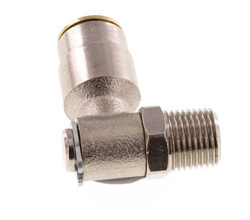 Racor de 6mm x R1/8'' 90deg con rosca macho Latón NBR Giratorio