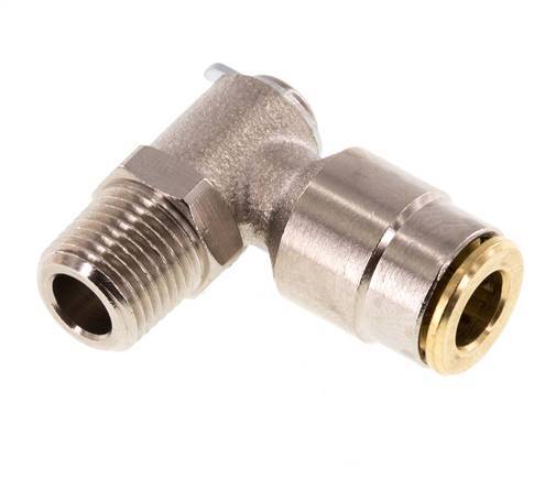 Racor de 6mm x R1/8'' 90deg con rosca macho Latón NBR Giratorio