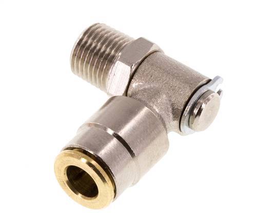 Racor de 6mm x R1/8'' 90deg con rosca macho Latón NBR Giratorio