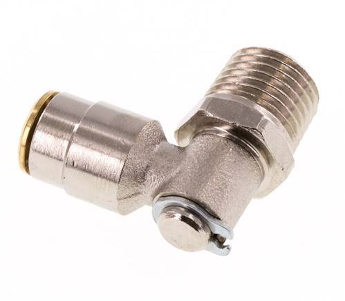 Racor de 6mm x R1/4'' 90deg con rosca macho Latón NBR Giratorio