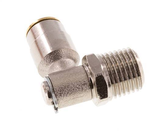 Racor de 6mm x R1/4'' 90deg con rosca macho Latón NBR Giratorio