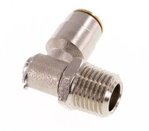 Racor de 6mm x R1/4'' 90deg con rosca macho Latón NBR Giratorio