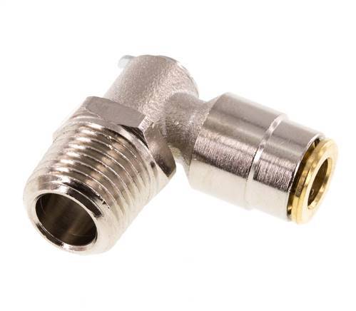 Racor de 6mm x R1/4'' 90deg con rosca macho Latón NBR Giratorio