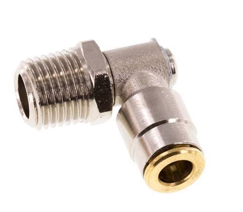 Racor de 6mm x R1/4'' 90deg con rosca macho Latón NBR Giratorio