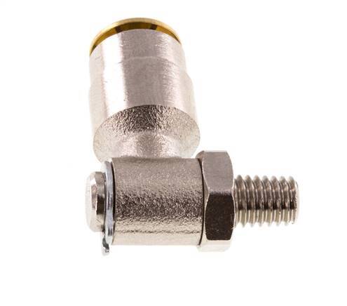 Racor de 6mm x M 6 90deg con rosca macho Latón NBR Giratorio