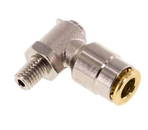 Racor de 6mm x M 6 90deg con rosca macho Latón NBR Giratorio