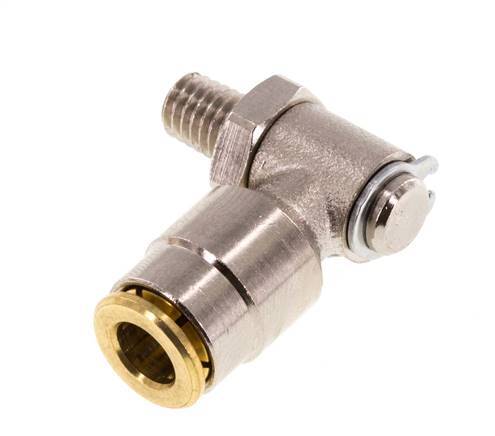 Racor de 6mm x M 6 90deg con rosca macho Latón NBR Giratorio