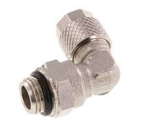 Codo de Latón Niquelado 6x4 & G1/8'' Rosca Macho NBR Giratoria [2 piezas]