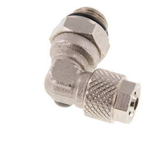 Codo de Latón Niquelado 6x4 & G1/8'' Rosca Macho NBR Giratoria [2 piezas]