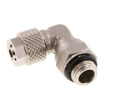 Codo de Latón Niquelado 6x4 & G1/8'' Rosca Macho NBR Giratoria [2 piezas]