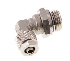 Codo de Latón Niquelado 6x4 & G1/4'' Rosca Macho NBR Giratoria [2 piezas]