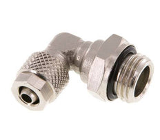 Codo de Latón Niquelado 6x4 & G1/4'' Rosca Macho NBR Giratoria [2 piezas]