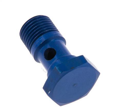Perno banjo de Aluminio de 1 vía Rosca Macho G1/8'' L19mm [5 piezas]