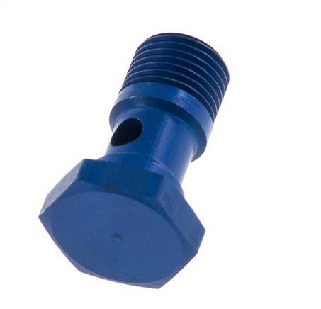 Perno banjo de Aluminio de 1 vía Rosca Macho G1/8'' L19mm [5 piezas]