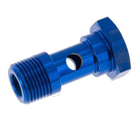 Perno banjo de Aluminio de 1 vía Rosca Macho G3/8'' L37mm [2 piezas]