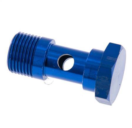 Perno banjo de Aluminio de 1 vía Rosca Macho G3/8'' L37mm [2 piezas]