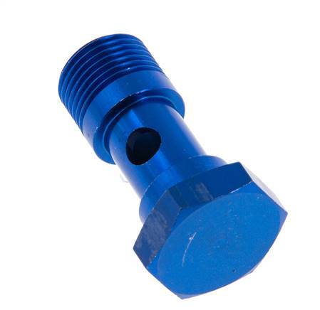 Perno banjo de Aluminio de 1 vía Rosca Macho G3/8'' L37mm [2 piezas]