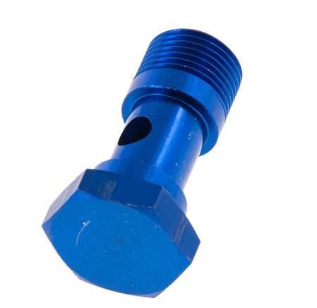 Perno banjo de Aluminio de 1 vía Rosca Macho G3/8'' L37mm [2 piezas]