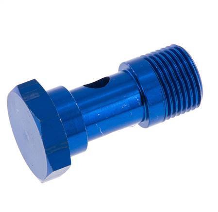 Perno banjo de Aluminio de 1 vía Rosca Macho G3/8'' L37mm [2 piezas]