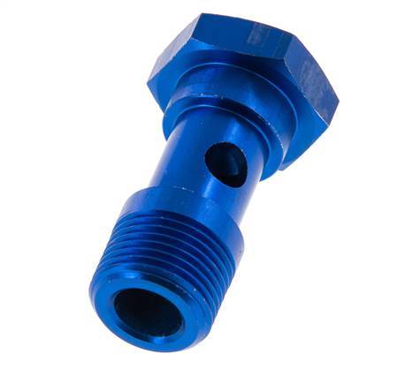 Perno banjo de Aluminio de 1 vía Rosca Macho G3/8'' L37mm [2 piezas]