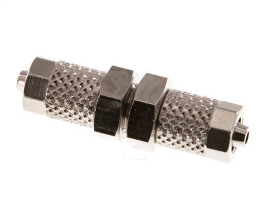 Conector Recto Latón Niquelado 5x3 Pasamuros [2 piezas]