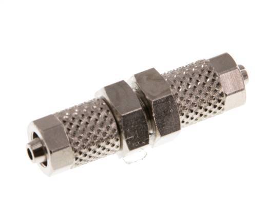 Conector Recto Latón Niquelado 5x3 Pasamuros [2 piezas]