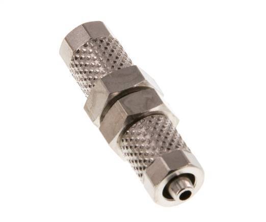 Conector Recto Latón Niquelado 5x3 Pasamuros [2 piezas]