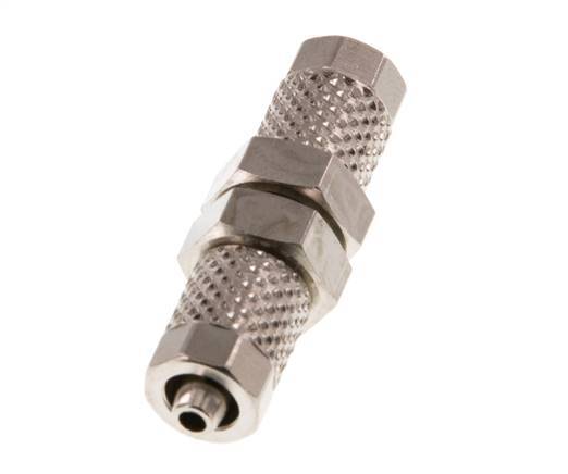 Conector Recto Latón Niquelado 5x3 Pasamuros [2 piezas]