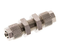 Conector Recto Latón Niquelado 6x4 Pasamuros [2 piezas]