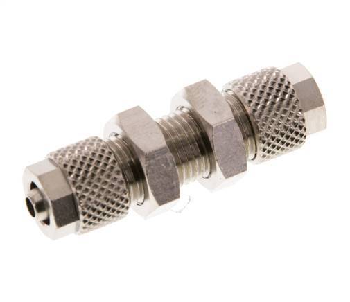 Conector Recto Latón Niquelado 6x4 Pasamuros [2 piezas]
