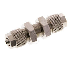 Conector Recto Latón Niquelado 6x4 Pasamuros [2 piezas]