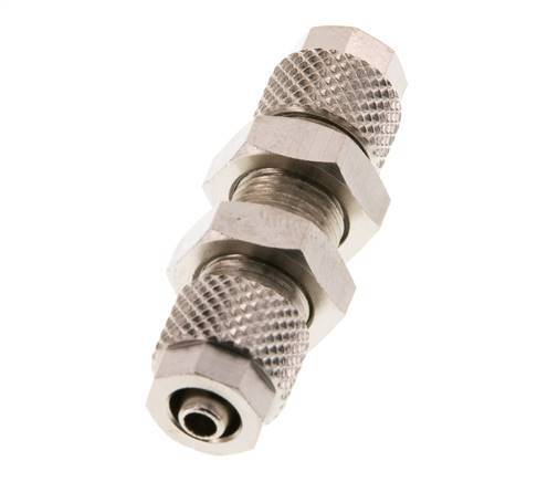 Conector Recto Latón Niquelado 6x4 Pasamuros [2 piezas]