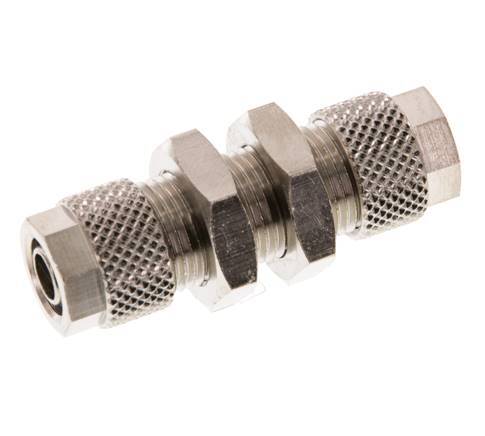 Conector Recto Latón Niquelado 8x6 Pasamuros [2 piezas]