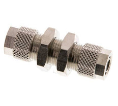Conector Recto Latón Niquelado 8x6 Pasamuros [2 piezas]