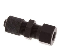 Racor recto de aluminio 6x4 y M5 con rosca hembra Pasamuros