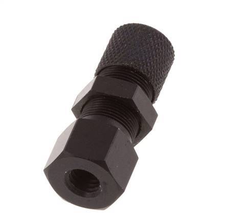 Racor recto de aluminio 6x4 y M5 con rosca hembra Pasamuros