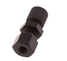 Racor recto de aluminio 6x4 y M5 con rosca hembra Pasamuros