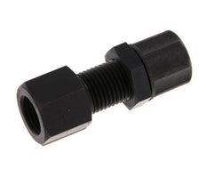 Racor recto de aluminio 6x4 y G1/8'' con rosca hembra Pasamuros
