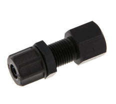 Racor recto de aluminio 6x4 y G1/8'' con rosca hembra Pasamuros