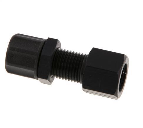 Racor recto de aluminio 6x4 y G1/8'' con rosca hembra Pasamuros