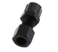 Racor recto de aluminio 6x4 y G1/8'' con rosca hembra Pasamuros