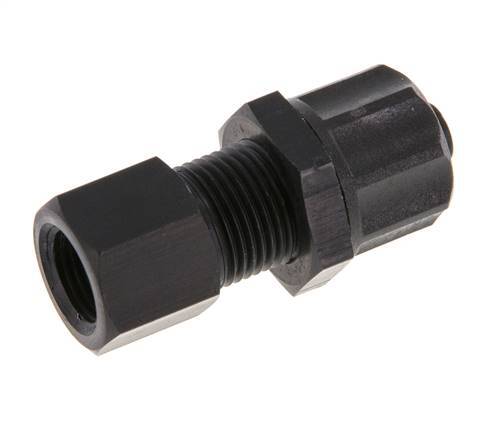 Racor recto de aluminio 8x6 y G1/8'' con rosca hembra Pasamuros
