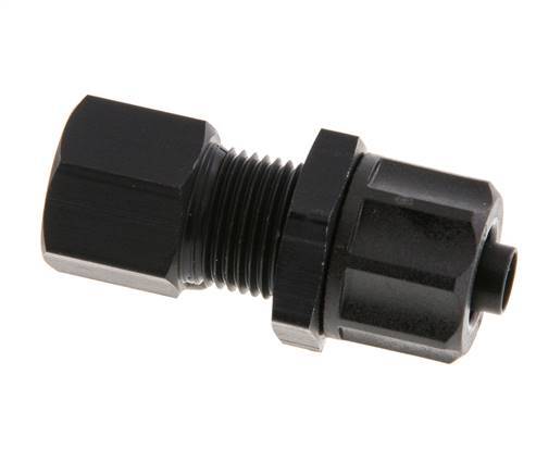 Racor recto de aluminio 8x6 y G1/8'' con rosca hembra Pasamuros