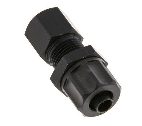 Racor recto de aluminio 8x6 y G1/8'' con rosca hembra Pasamuros