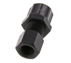 Racor recto de aluminio 8x6 y G1/8'' con rosca hembra Pasamuros
